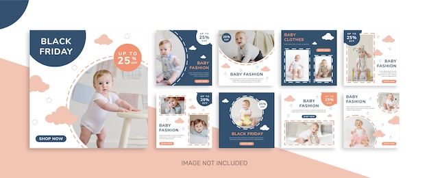 Raccolta di post instagram venerdì nero per Baby Store