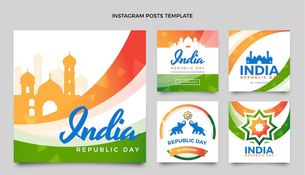 Raccolta di post su Instagram per la festa della repubblica sfumata