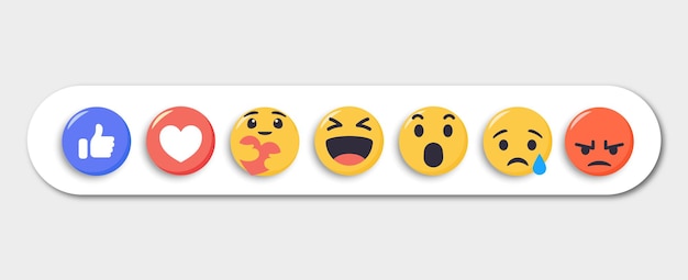raccolta di reazioni emoji per i social media
