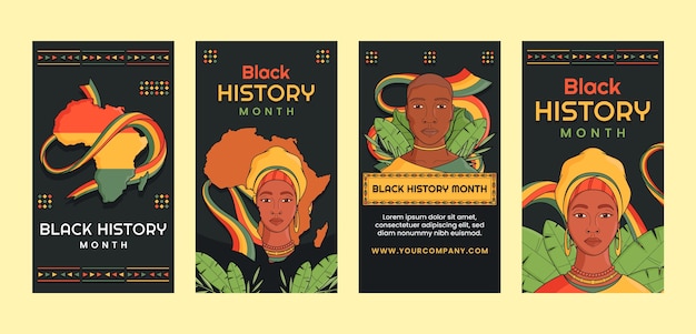 Raccolta di storie di instagram del mese della storia nera