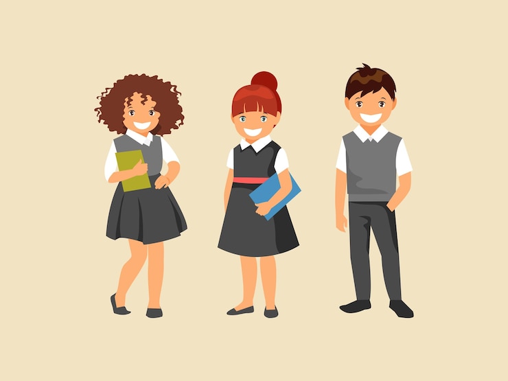 Vettore raccolta di studenti per bambini piccoli. illustrazione vettoriale