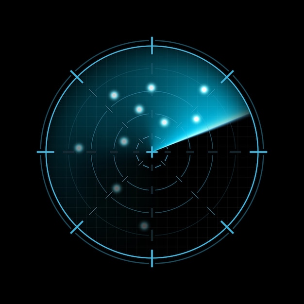 Radar isolato su sfondo scuro