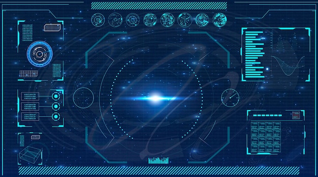 Radar screenHUD Display futuristico ad alta tecnologia Sfondo tecnologico