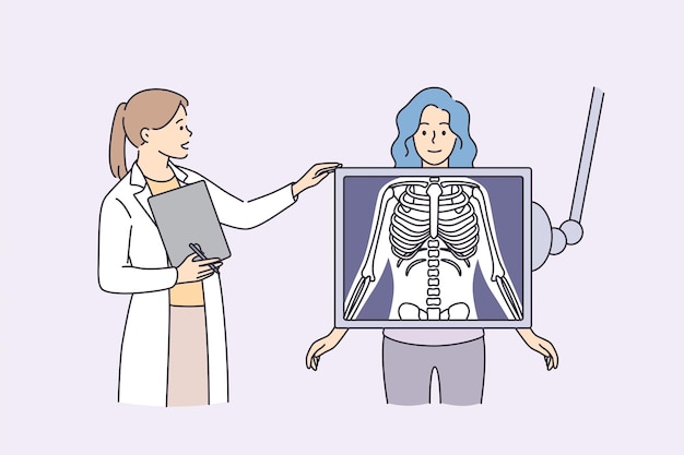 Radiologia e scansione del corpo nel concetto di medicina