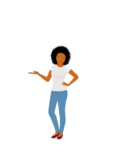 Ragazza africana che indica