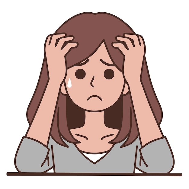 Ragazza arrabbiata, stressata e frustrata.