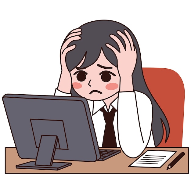 Ragazza arrabbiata, stressata e frustrata.