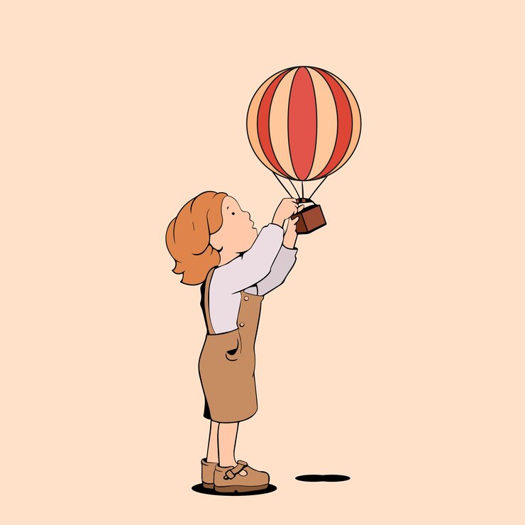 Ragazza carina che gioca a palloncino