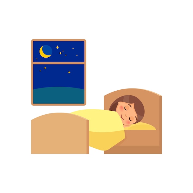 Ragazza che dorme sul letto