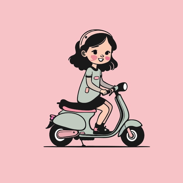 Ragazza con lo scooter