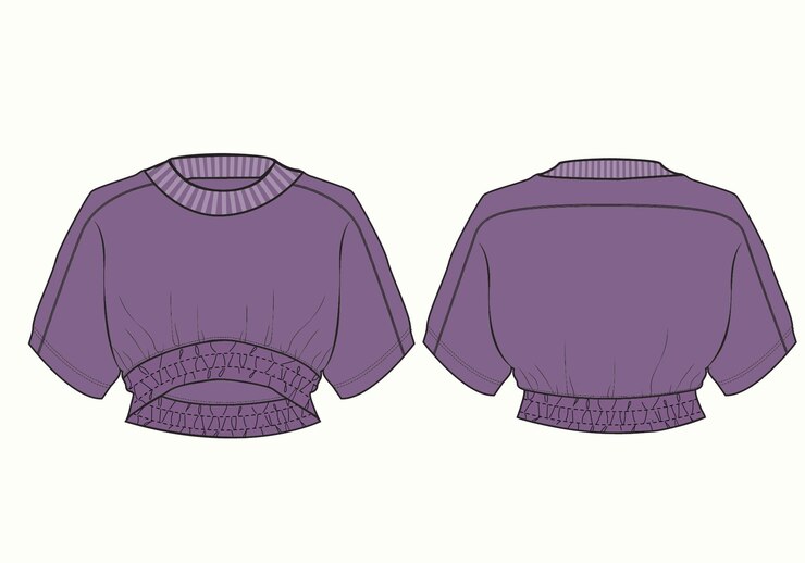 Ragazze e donne abbigliamento superiore camicia sudata illustrazione vettoriale flat fashion design nuovo aggiornamento di stile