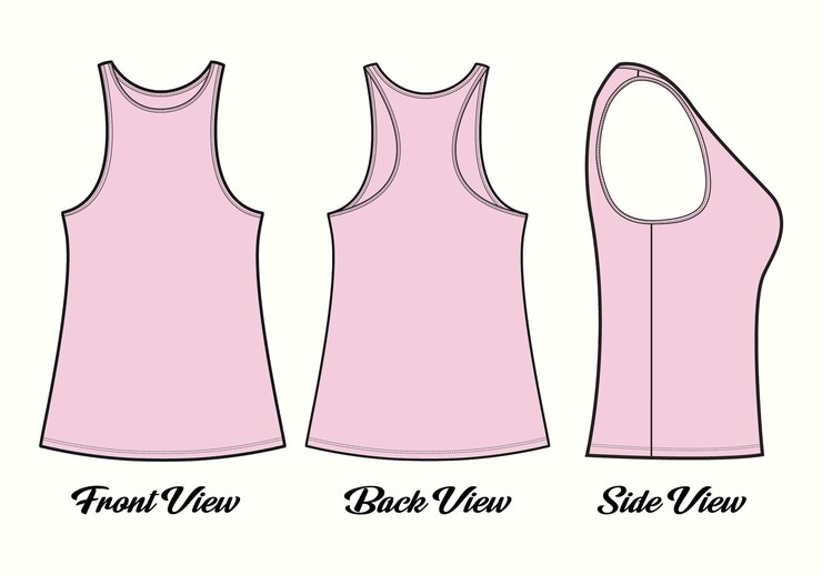 Ragazze e donne vettoriali Vestiti Top wear Schizzo piatto e illustrazione vettoriale Design di moda