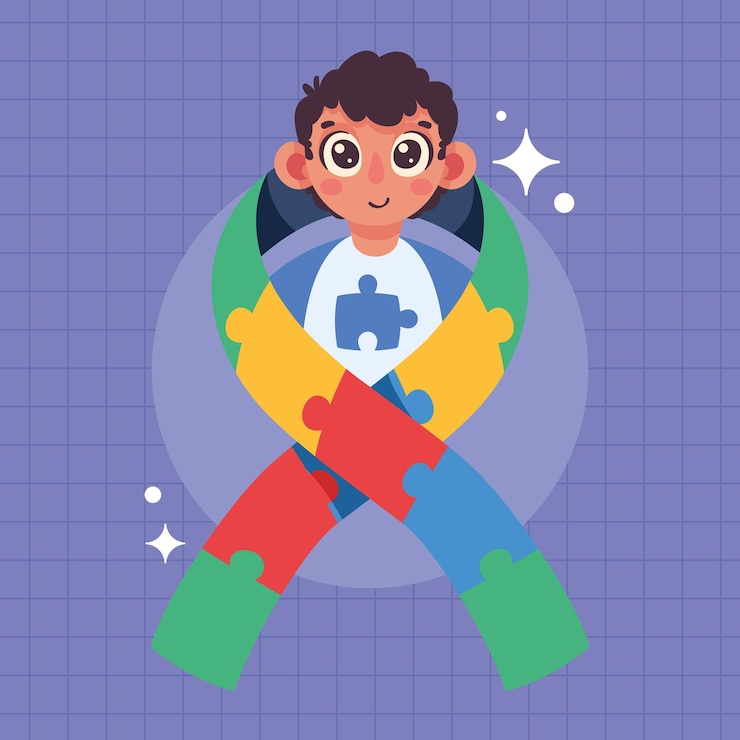 Vettore ragazzo autista nel puzzle del nastro