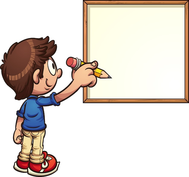 ragazzo che scrive