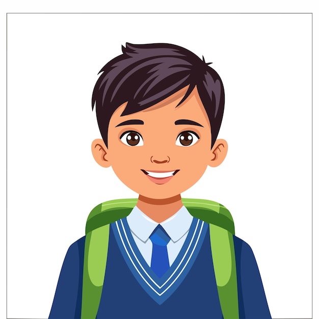Ragazzo con l'uniforme scolastica
