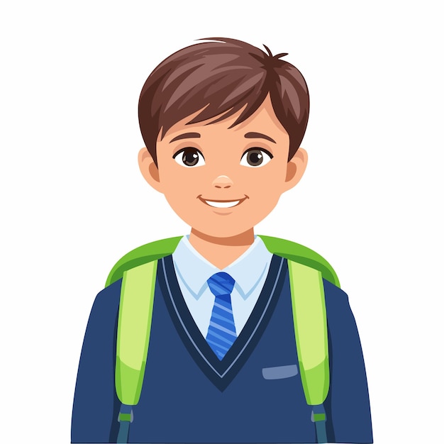 Ragazzo con l'uniforme scolastica