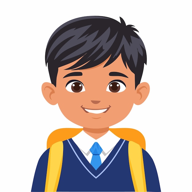 Ragazzo con l'uniforme scolastica