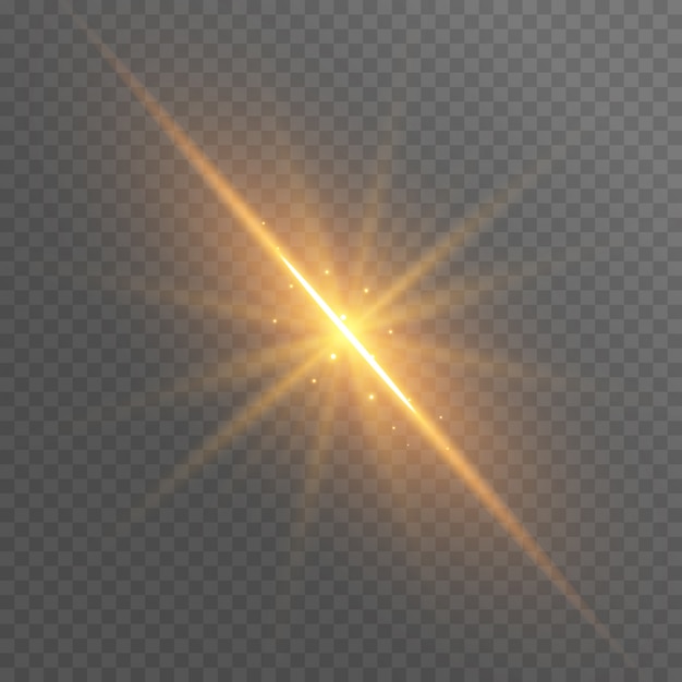 Raggi d'oro astratti brillano