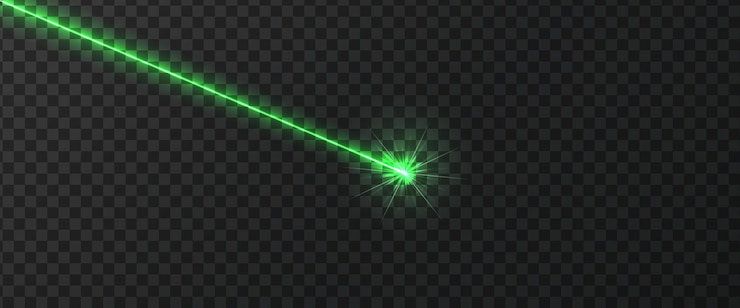 Vettore raggi di sicurezza laser luminosi che si intersecano su uno sfondo scuro