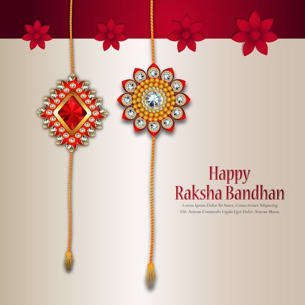 Rakhi card design per Happy Raksha Bandhan celebration