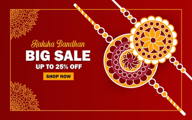 Raksha Bandhan grande disegno del fondo dell'insegna di vendita