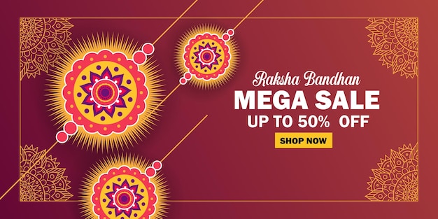 Raksha Bandhan Mega Vendita Banner Design