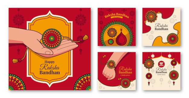 Raksha bandhan modello di post su Instagram