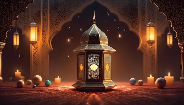 Ramada Kareem Eid Mubarak Illustrazione Sfondi