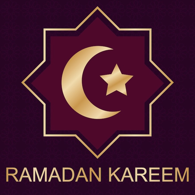 RAMADAN KAREEM ISLAMICO LUNA E STELLA D'ORO