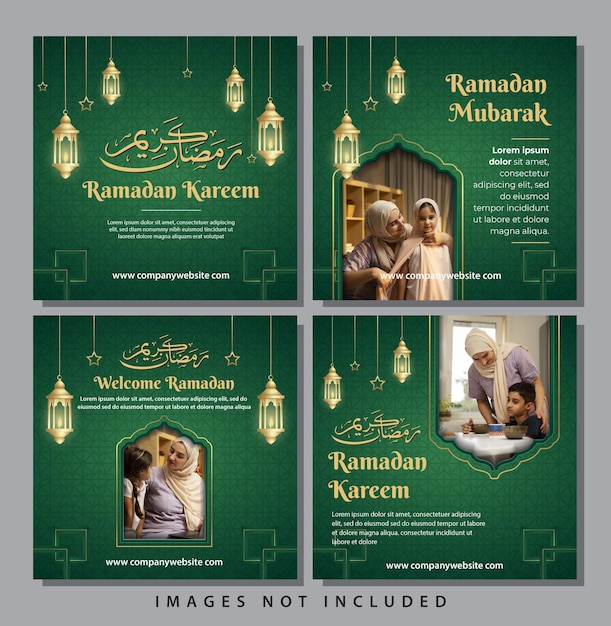 Ramadan kareem modello di post sui social media