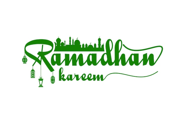 Ramadan Kareem piatto logo design sfondo modello elemento vettore