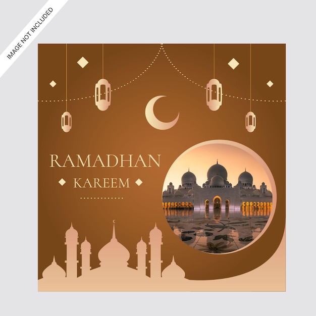 Ramadan Kareem promozione sui social media template di progettazione di post Instagram
