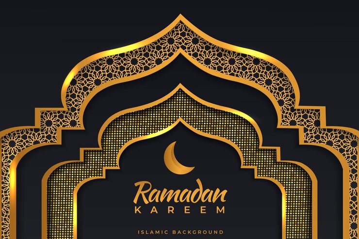Ramadan kareem sfondo islamico oro nero colori