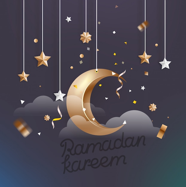 Ramadan Kareem vacanza islamica. Illustrazione vettoriale