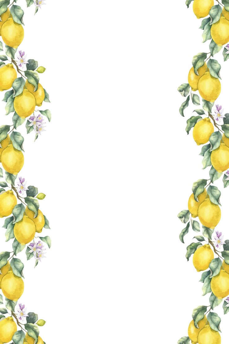 Vettore rami di limone con frutti fiori e foglie cornice ad acquerello disegnato a mano isolato agrumi tropicali modello per pacchetti di menu carte tessili cosmetici