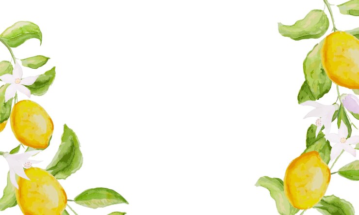 Vettore rami e fiori di limone dell'acquerello priorità bassa dell'acquerello