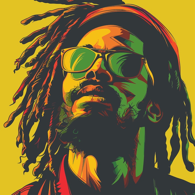 Vettore rasta_backgroundvector_illustrazione