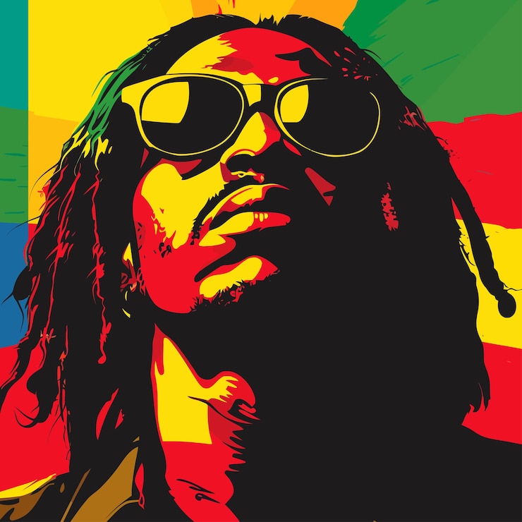 Vettore rasta_backgroundvector_illustrazione