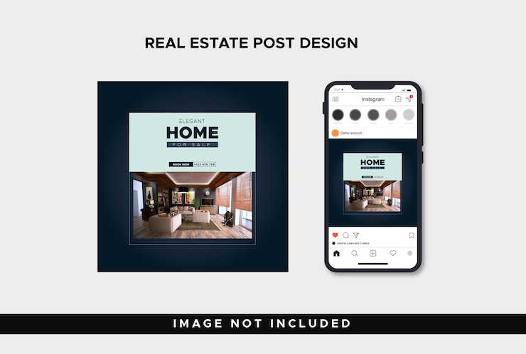 Vettore real estate social media post
