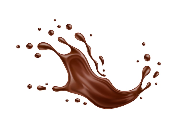 Vettore realistico bicchiere al latte al cioccolato.