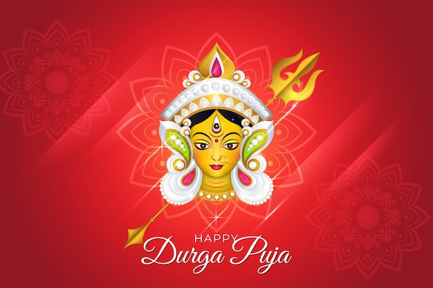 Realistico concetto di durga puja