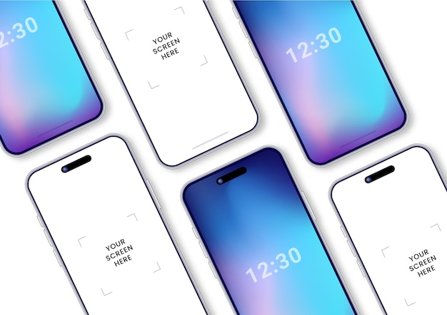 Realistico modello di smartphone di alta qualità telaio di telefono cellulare presentazione di smartphone ad angolo diverso