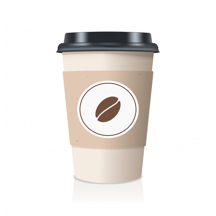 Realistico portare via la tazza di caffè di carta.