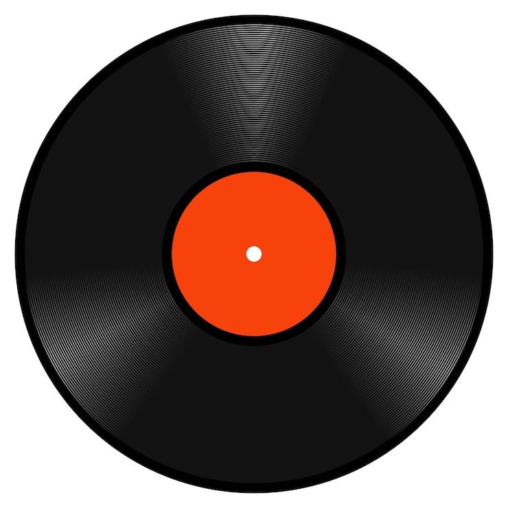 Vettore realistico retrò vinile grammofono record disco modello vettoriale vintage vinile grammofono disco record per progettare musica studio