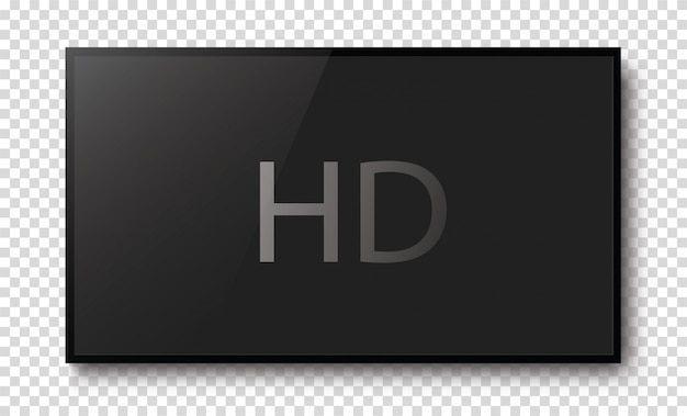 Realistico schermo televisivo HD nero