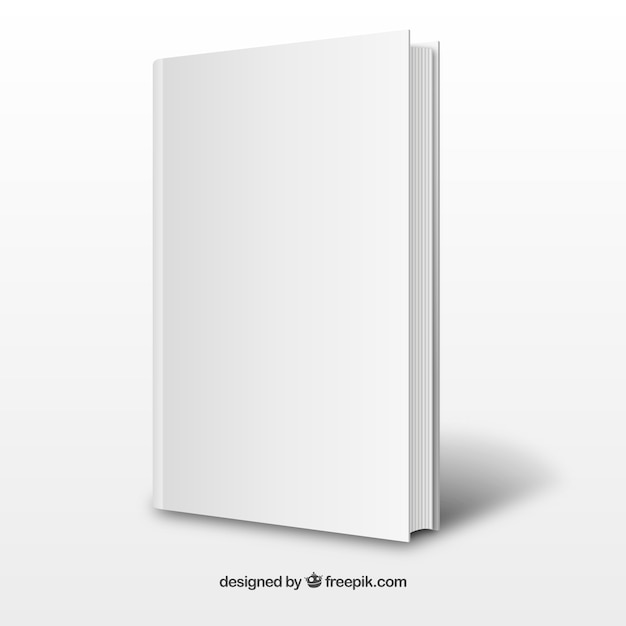 Realistico template libro bianco