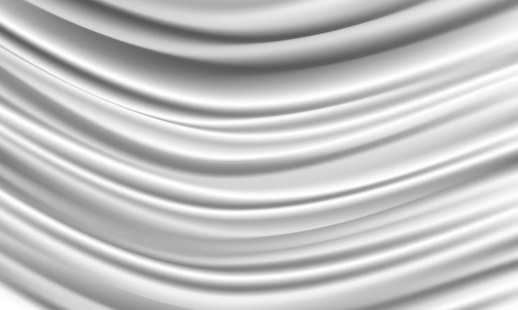 Vettore realistico tessuto bianco strisce onda lusso texture di sfondo vettore