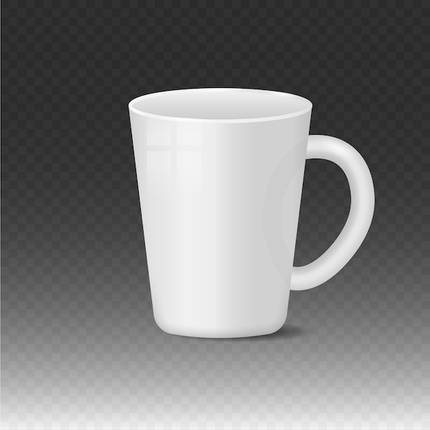 Realistico vuoto bianco e nero tazza da caffè tazze contenitore per bevande calde tazza classici utensili in porcellana
