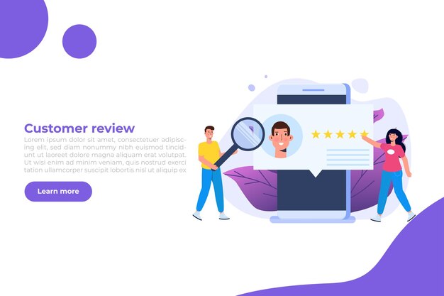 Recensione del cliente Valutazione dell'usabilità Feedback Sistema di valutazione iconcept Illustrazione vettoriale