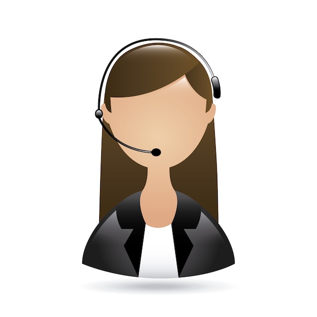 receptionist con telefono